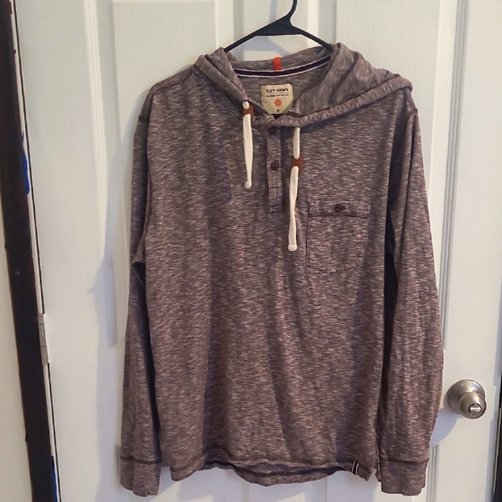 Gray Brown Hooded Shirt